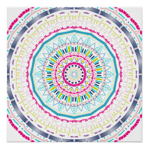 colourful mandala poster