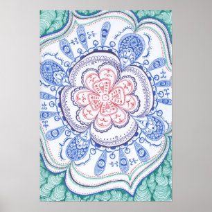 Colourful Mandala Poster. Poster