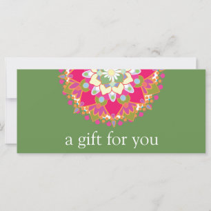 Colourful Mandala Salon Spa Gift Certificate