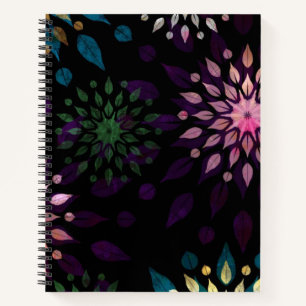 Colourful Mandala Splatter Pattern Notebook