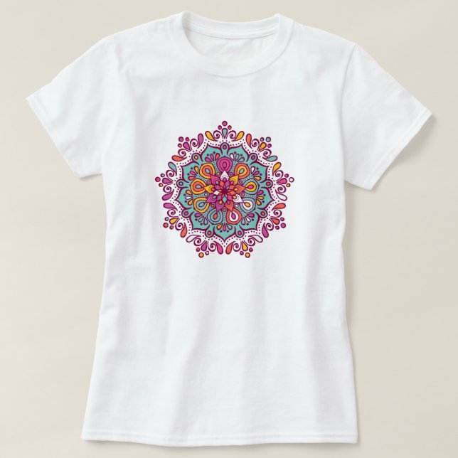 Colourful Mandala T-Shirt (Design Front)