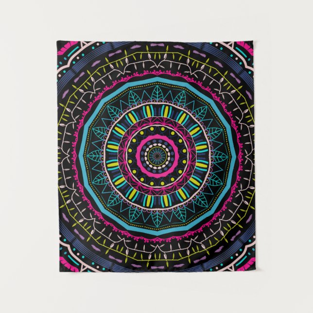 colourful mandala tapestry (Front)