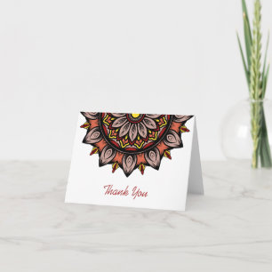 Colourful Mandala Thank You Card