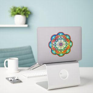 Colourful mandala vinyl sticker