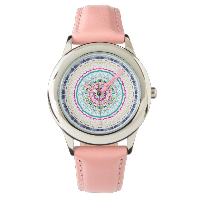colourful mandala watch (Front)