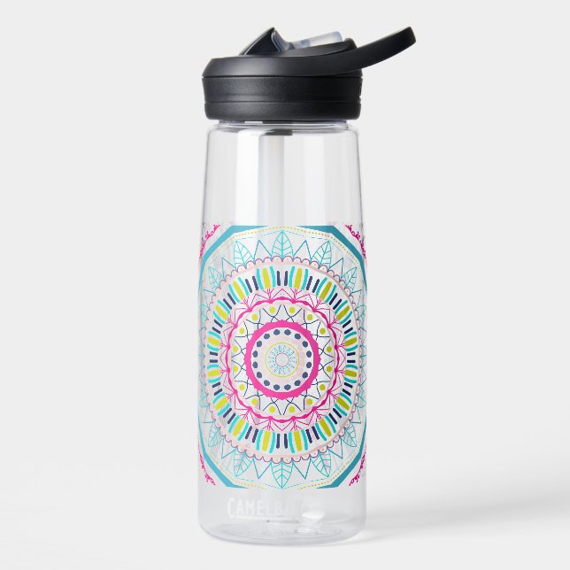 colourful mandala water bottle (Left)