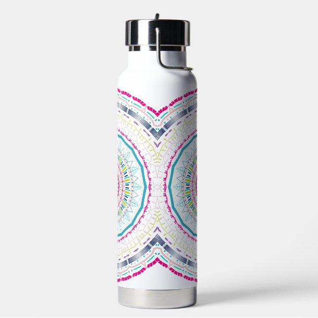 colourful mandala water bottle (Left)