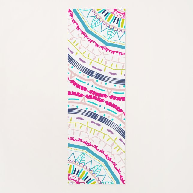 colourful mandala yoga mat (Front)