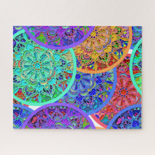 Colourful Mandalas   Boho Style Jigsaw Puzzle