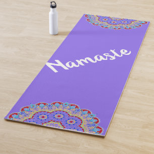 Colourful Mandalas Purple Yoga Mat