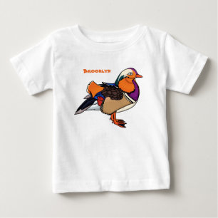 Colourful mandarin duck illustration baby T-Shirt