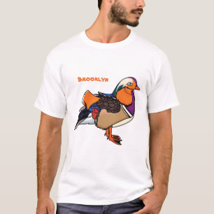 Colourful mandarin duck illustration T-Shirt