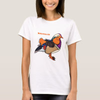 Colourful mandarin duck illustration 