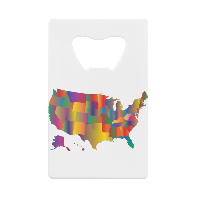 Colourful Map of America (Front)