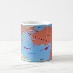 Colourful Map of The Turkish Empire Mug