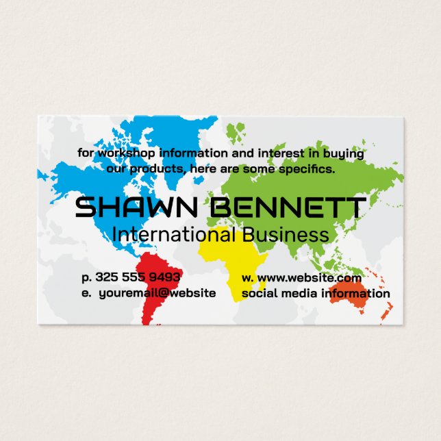 Colourful Map of the World (Front)