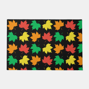 Colourful maple leaves pattern doormat