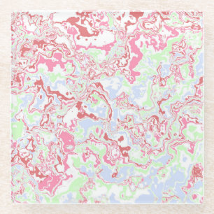 Colourful Marble 2 Glass Coaster