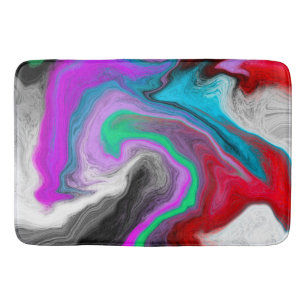 Colourful Marble Art Explosion Bath Mat