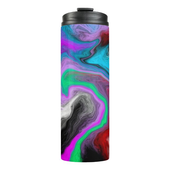 Colourful Marble Art Explosion  Thermal Tumbler (Front)