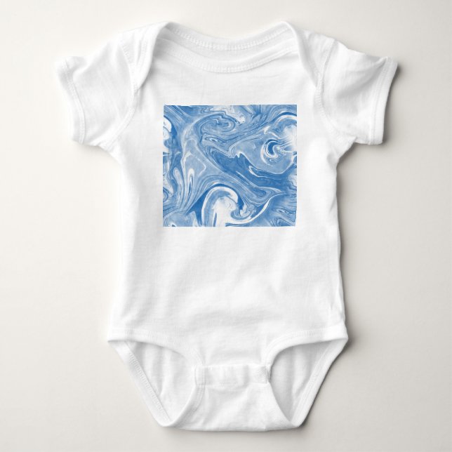Colourful Marble Art Pattern. Baby Bodysuit (Front)