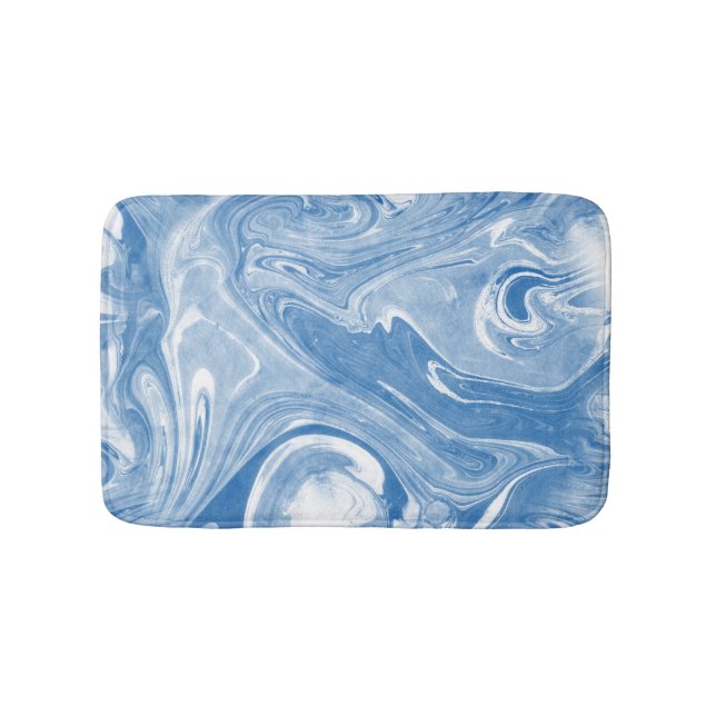 Colourful Marble Art Pattern. Bath Mat (Front)