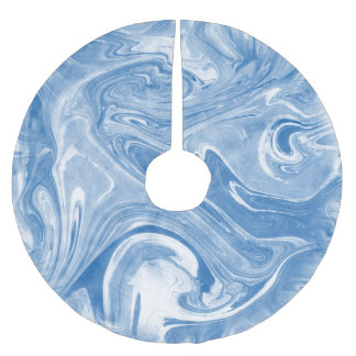Colourful Marble Art Pattern. Brushed Polyester Tree Skirt
