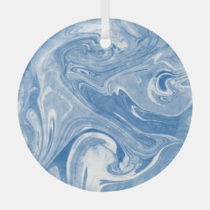 Colourful Marble Art Pattern. Glass Tree Decoration