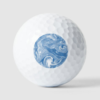 Colourful Marble Art Pattern. Golf Balls