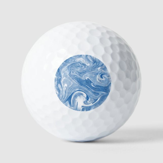 Colourful Marble Art Pattern. Golf Balls (Front)