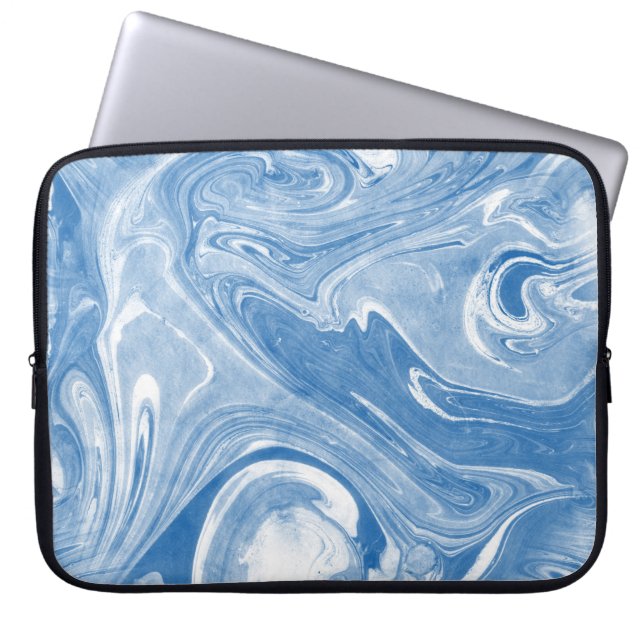 Colourful Marble Art Pattern. Laptop Sleeve (Front)