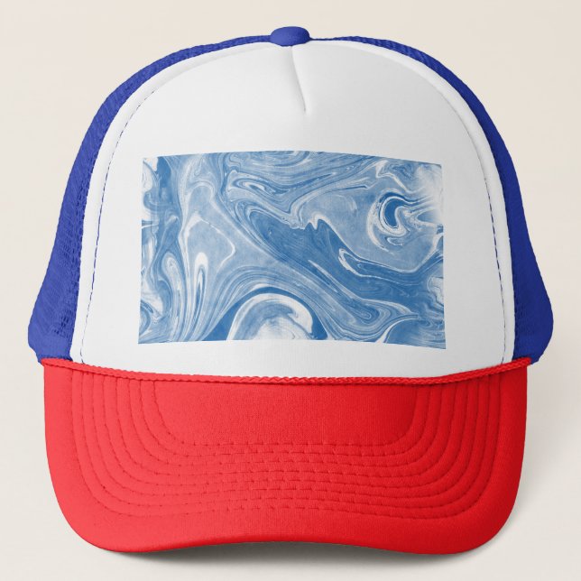 Colourful Marble Art Pattern. Trucker Hat (Front)