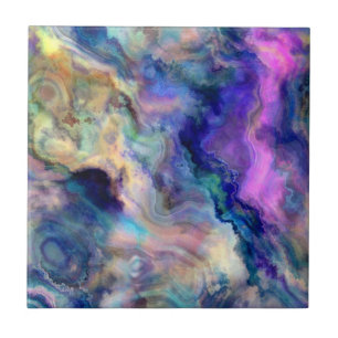 Colourful marble ceramic tile