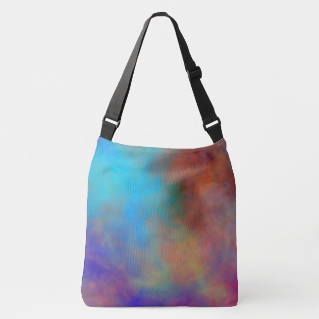 Colourful Marble Clouds Crossbody Bag (Front)
