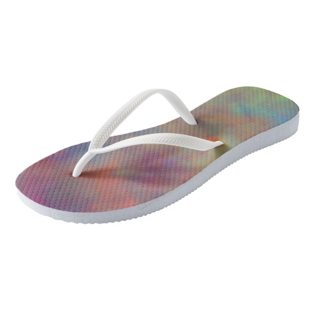 Colourful Marble Clouds Thongs (Angled)