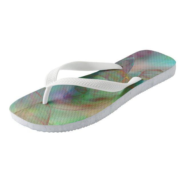 Colourful Marble Clouds Thongs (Angled)