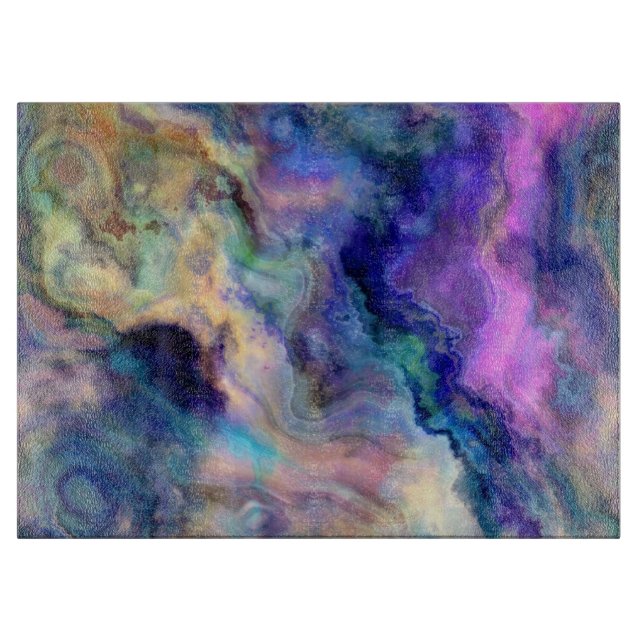 Colourful marble cutting board (Front)