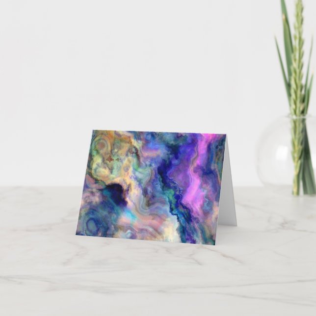 Colourful marble holiday card (Front)