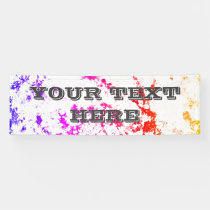 Colourful Marble Paint Splash Abstract Personalise Banner