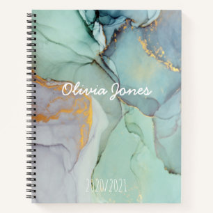 Colourful Marble Personalised Notebook
