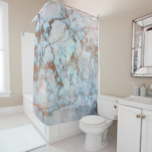 Colourful Marble Stone Texture Shower Curtain