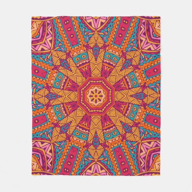 Colourful marble texture, high-resolution interior fleece blanket (Front)
