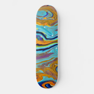 Colourful Marble Texture Skateboard   DP7