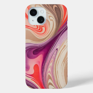 Colourful Marbled Paper Art iPhone Case