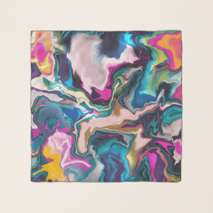 Colourful Marbling Scarf