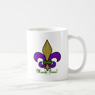 Colourful Mardi Gras Fleur De Lis Coffee Mug