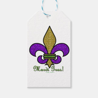 Colourful Mardi Gras Fleur De Lis Gift Tags