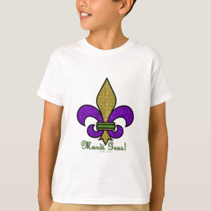 Colourful Mardi Gras Fleur De Lis T-Shirt