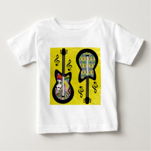 Colourful Mardi Gras Guitars Baby T-Shirt