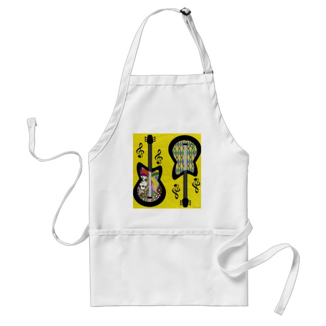 Colourful Mardi Gras Guitars Standard Apron (Front)